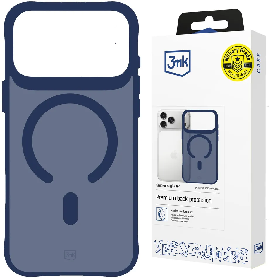 3mk Smoke MagCase for iPhone 17 Pro - Blue-Translucent