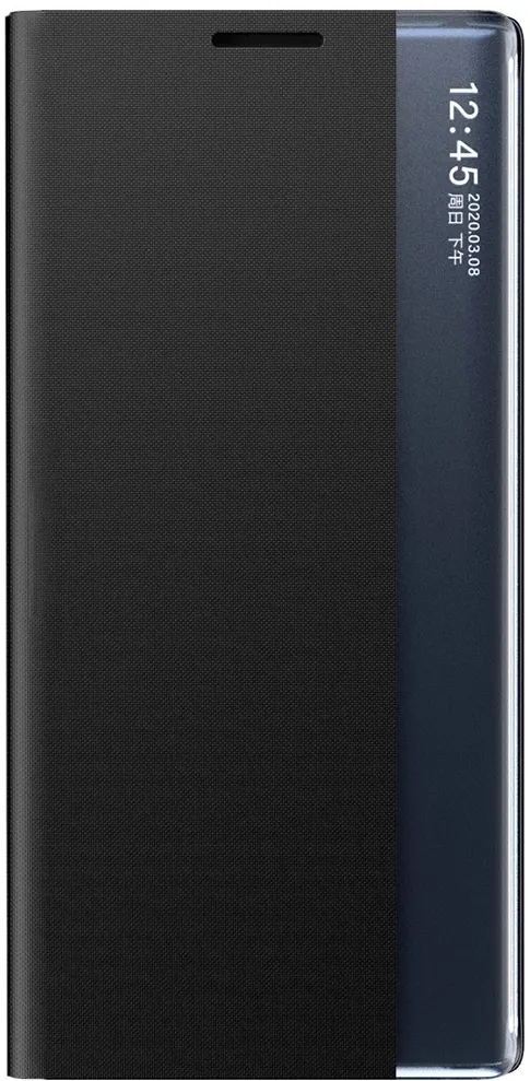 New Sleep Case Cover with Flip and Stand for Samsung Galaxy S25 Edge - Black
