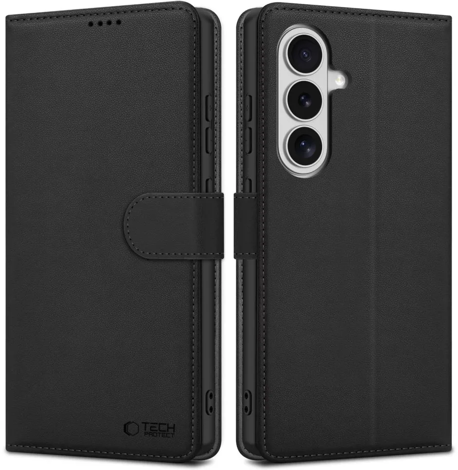 Tech-Protect Wallet Case for Samsung Galaxy S26 - Black