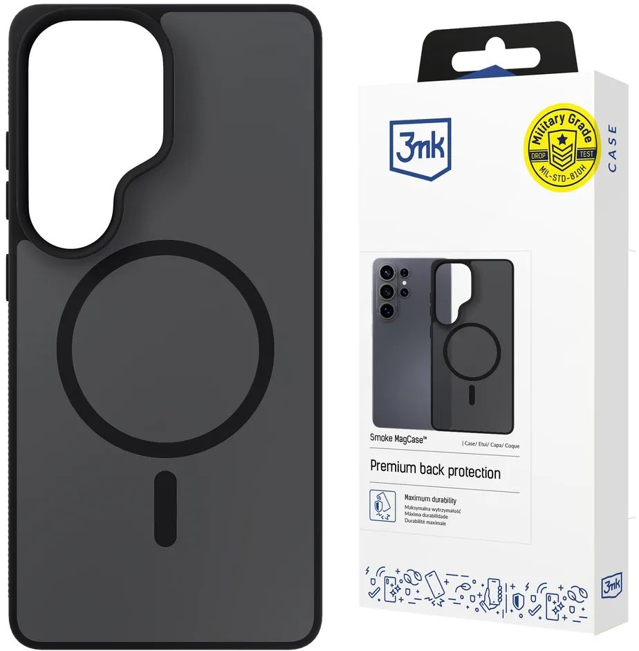 3mk Smoke MagCase for Samsung Galaxy S26 Ultra - Gray-Translucent