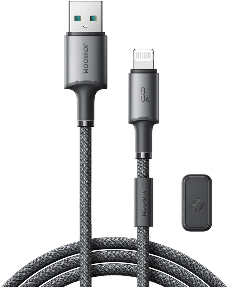Joyroom S-A50 Unlimited Series 3A USB-A - Lightning Cable with Magnetic Organizer 1.2m - Gray