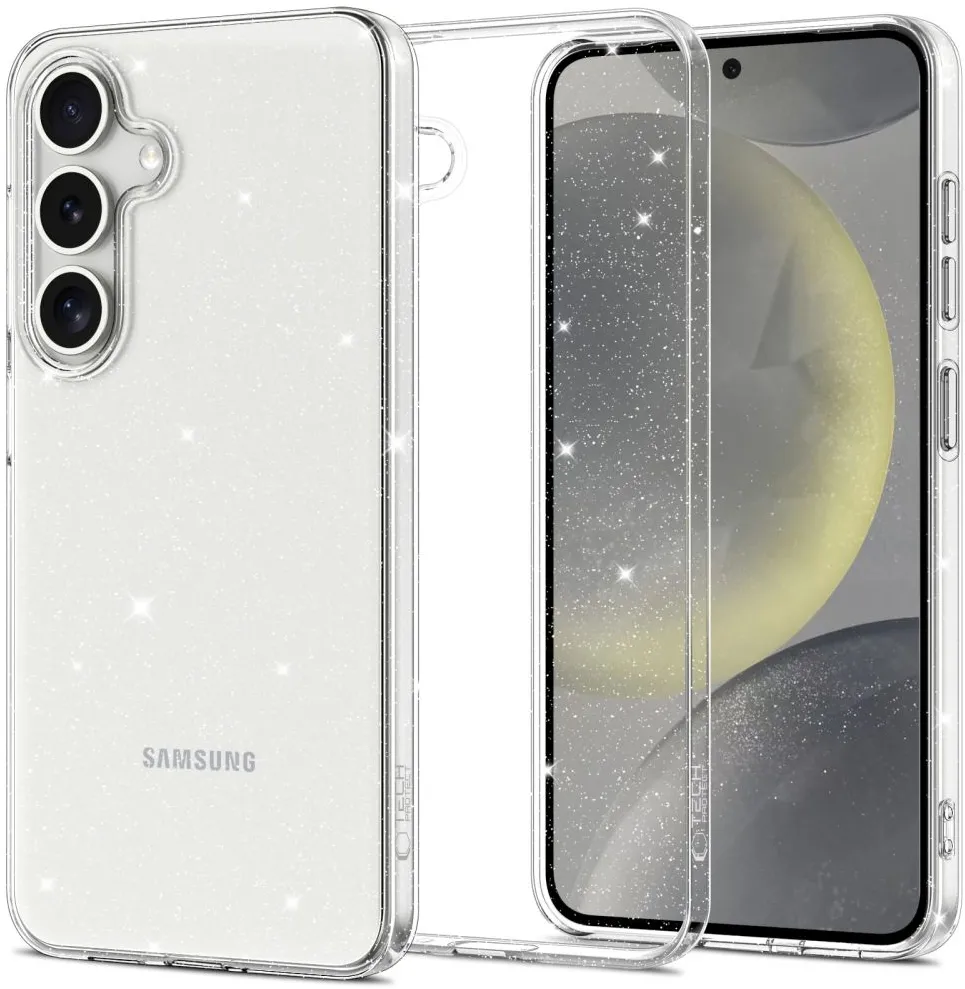 Tech-Protect FlexAir Case for Samsung Galaxy S25 - Clear-Glitter