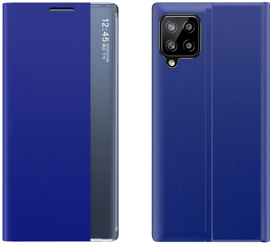 Sleep Case Bookcase Type Case with Smart Window for Samsung Galaxy A22 4G blue