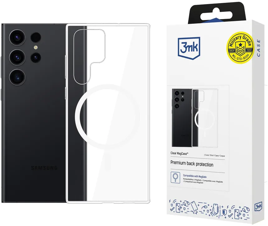 3mk Clear MagCase for Samsung Galaxy S23 Ultra - transparent
