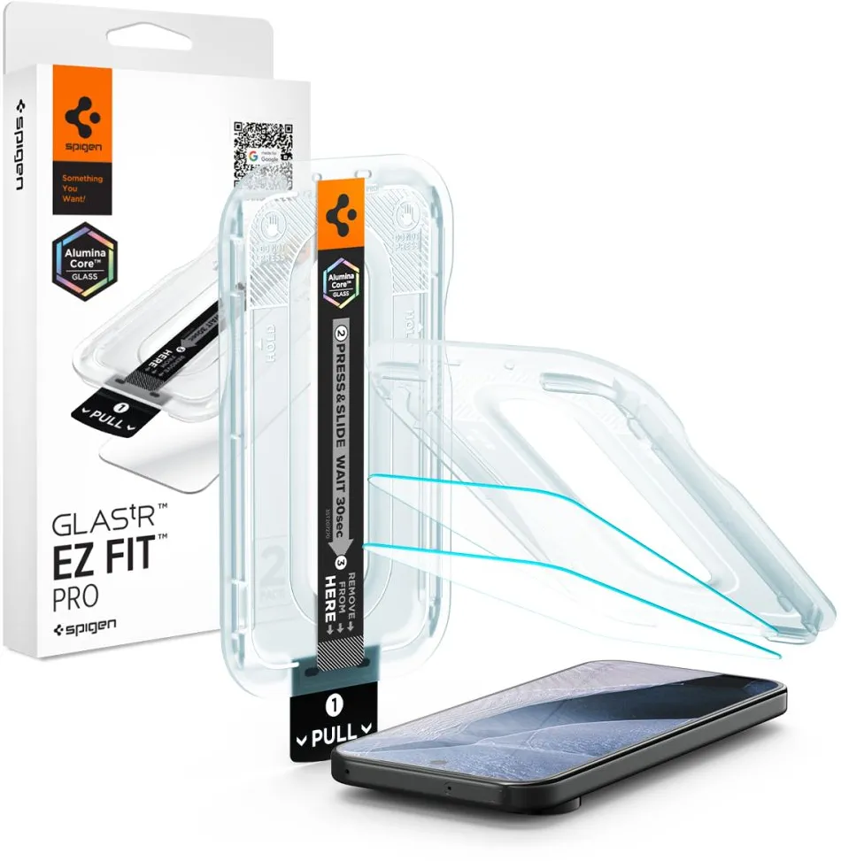 Spigen Glas.tR EZ Fit Pro 2-Pack Tempered Glass Screen Protector for Google Pixel 11 / 11 Pro