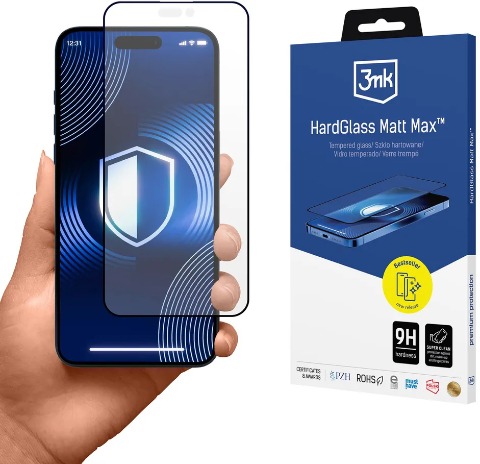 Tempered glass 3mk HardGlass Matt Max for iPhone 16