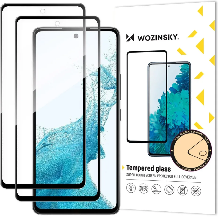 Wozinsky Full Glue Tempered Glass for Samsung Galaxy S26 Compatible with Fingerprint Reader 2 pcs.