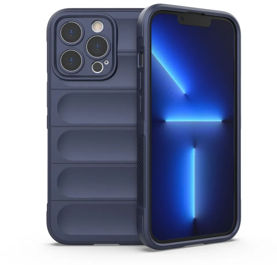 Magic Shield Case case for iPhone 13 Pro Max flexible armored case dark blue