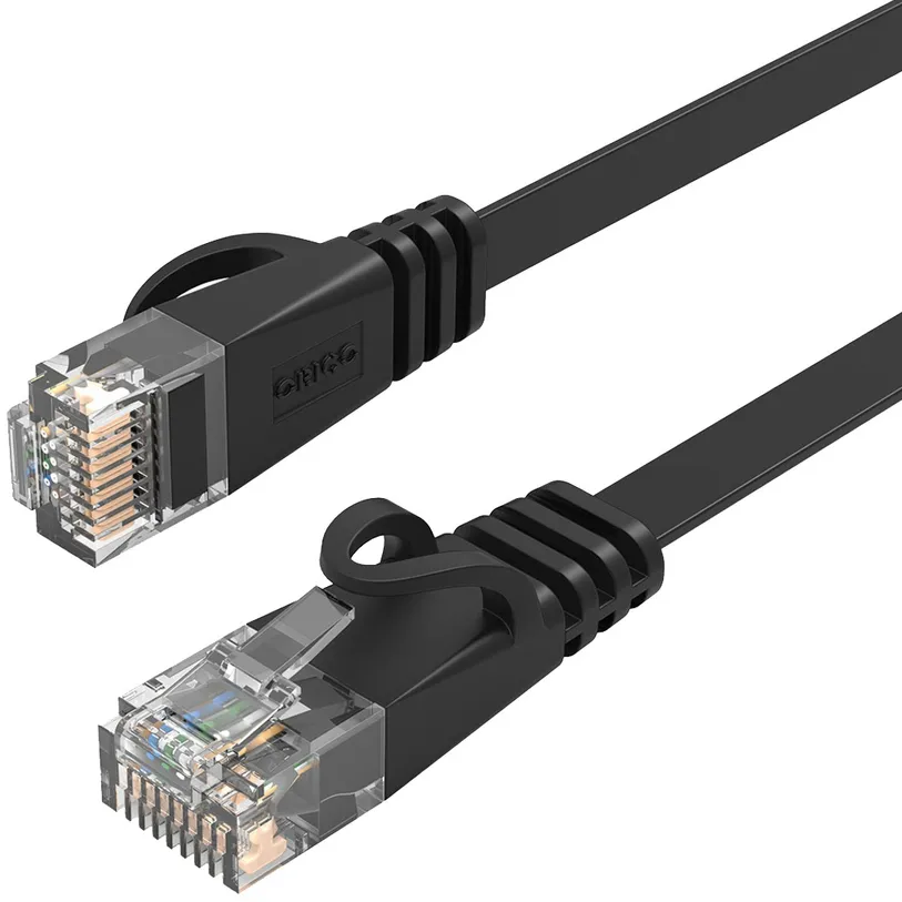 Cablu retea Ethernet plat Orico PUG-C6B CAT6 RJ45 1000 Mbps 10 m negru