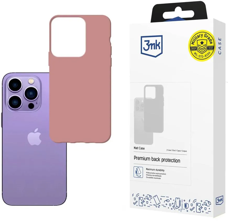 Husa pentru iPhone 14 Pro Max Matt Case - roz