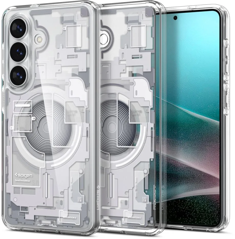 Spigen Ultra Hybrid Mag MagSafe Case for Samsung Galaxy S26 Zero One - Clear and White