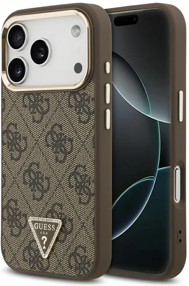 Guess 4G Triangle Logo MagSafe Case for iPhone 17 Pro / 18 Pro - Brown