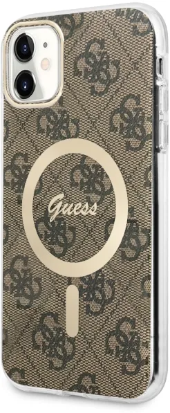 Guess GUHMN61H4STW iPhone 11 6.1" brown/brown hardcase 4G MagSafe