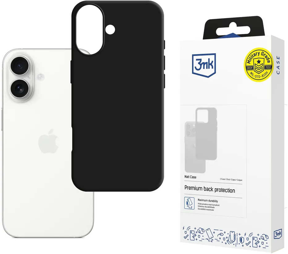 3mk Matt Case for Apple iPhone 17 - Black