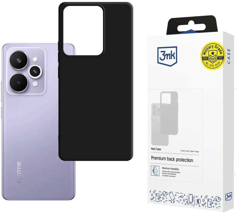 3mk Matt Case for Realme 15 5G / 15 Pro 5G - Black