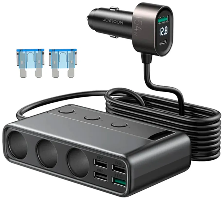 Joyroom Incarcator auto JR-CL06 Multi-Port (negru)