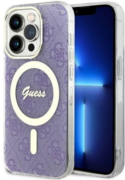 Guess GUHMP14LH4STU iPhone 14 Pro 6.1" purple/purple hardcase 4G MagSafe