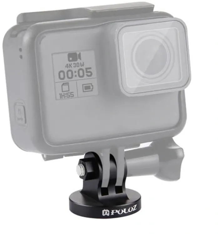 Suport Puluz cu filet CNC de 1/4" pentru camere de acțiune (negru)