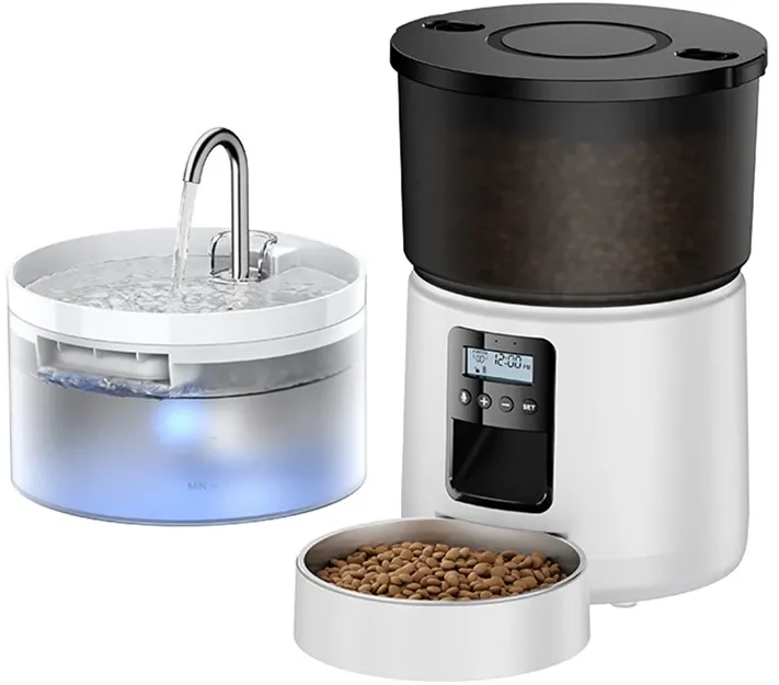 Distribuitor de alimente ROJECO Button de 3 litri cu distribuitor de apă de 2 litri