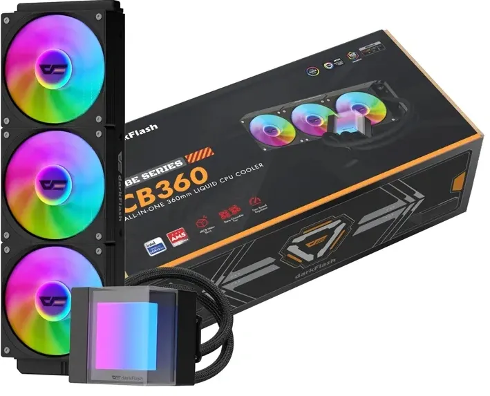 Răcitor pentru procesor DarkFlash CB360 cu răcire cu apă (negru)