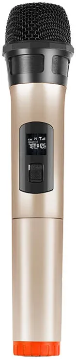 Microfon dinamic fără fir UHF PULUZ PU628J 3,5 mm (auriu)