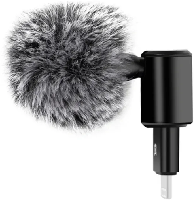 Microfon condensator Puluz cu 8 pini și model de captare omnidirecțional pentru telefoane mobile