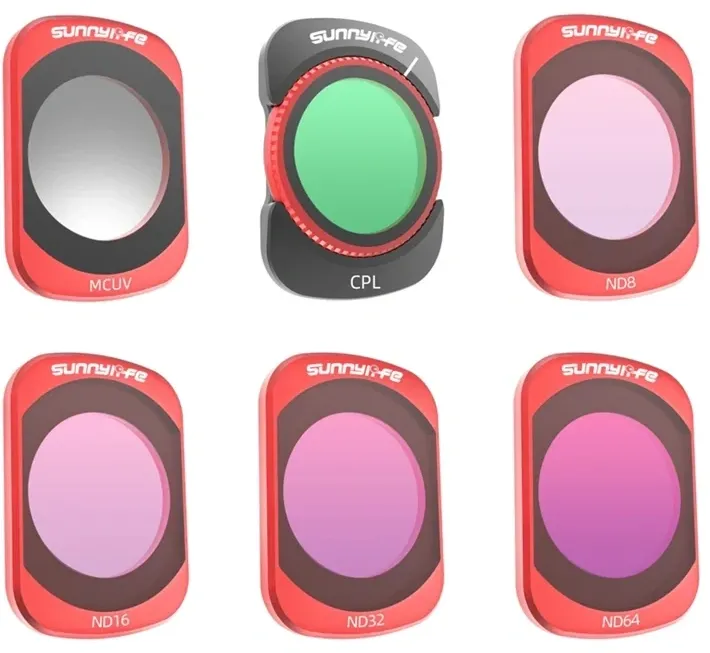 Set de filtre Sunnylife Pocket 4/Pocket 3 MCUV CPL ND8/16/32/64
