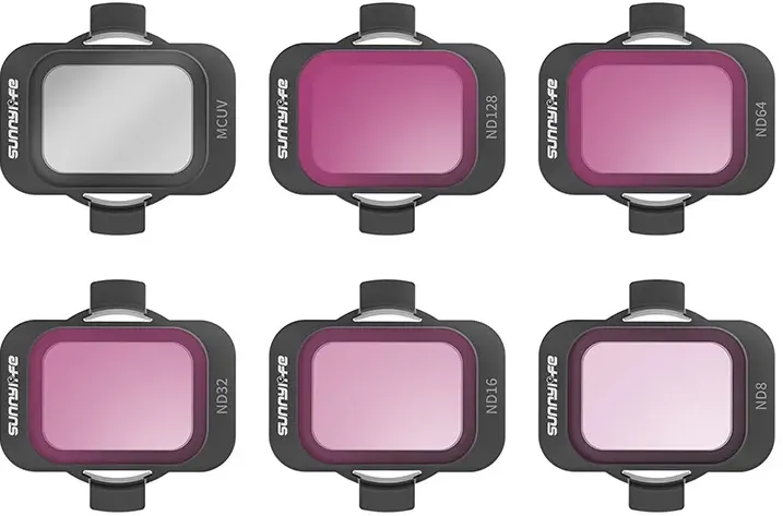 Set de 6 filtre Sunnylife MCUV, ND8/16/34/64/128 pentru DJI Avata 2