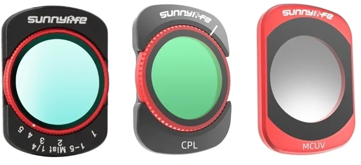 Set de filtre Sunnylife pentru Osmo Pocket 4/Pocket 3: VND2-32, CPL, MCUV, Black Mist 1/4