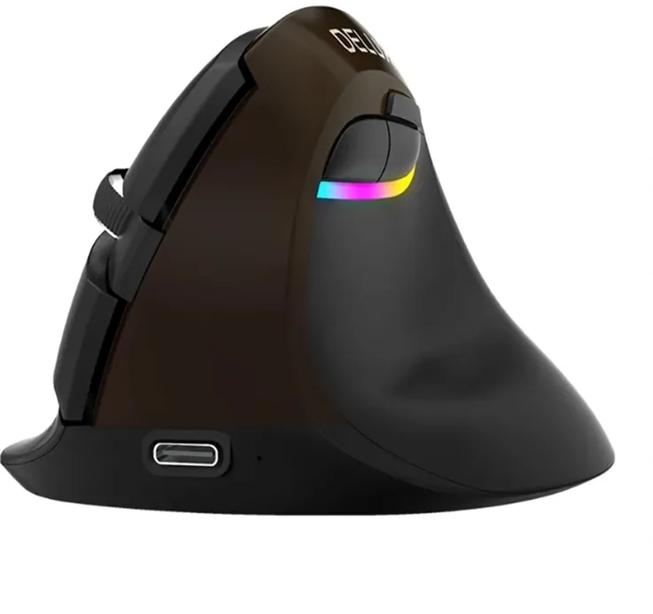 Mouse ergonomic Delux M618Mini Gold (USB / Bluetooth / 2,4 GHz)