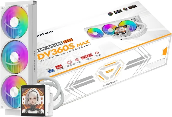 Răcitor pentru procesor DarkFlash DV360S MAX (alb)
