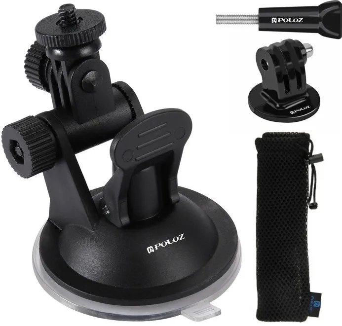 Suport GSM Auto Puluz Glass pentru GOPRO Hero, DJI Osmo Action PU51
