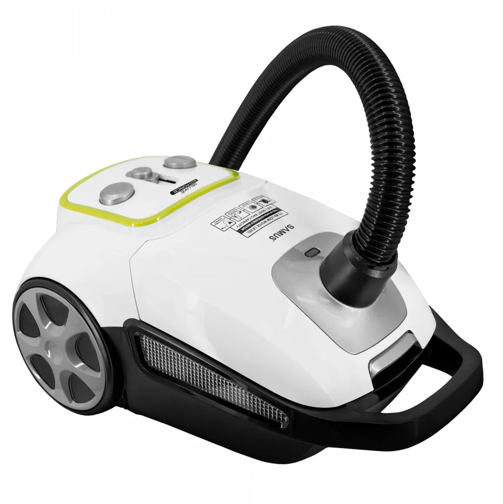 Aspirator cu sac Samus Deluxe, Aspirare uscata, 700 W, Putere de aspirare: 205 W, 3 l, Alb