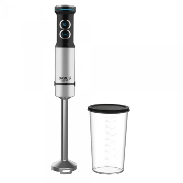 Blender vertical Samus SB1200S, 1200 W, Turatie reglabila + functie Pulse, Motor puternic si silentios