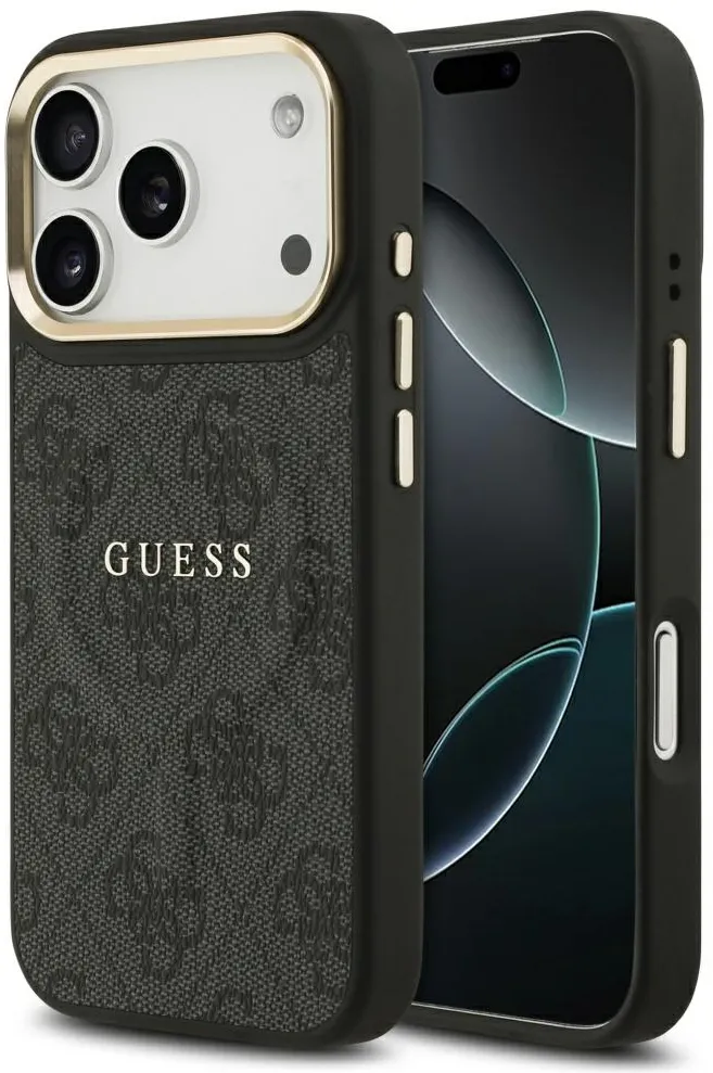 Husa protectie Guess 4G PU Classic Logo MagSafe negru iPhone 17 Pro