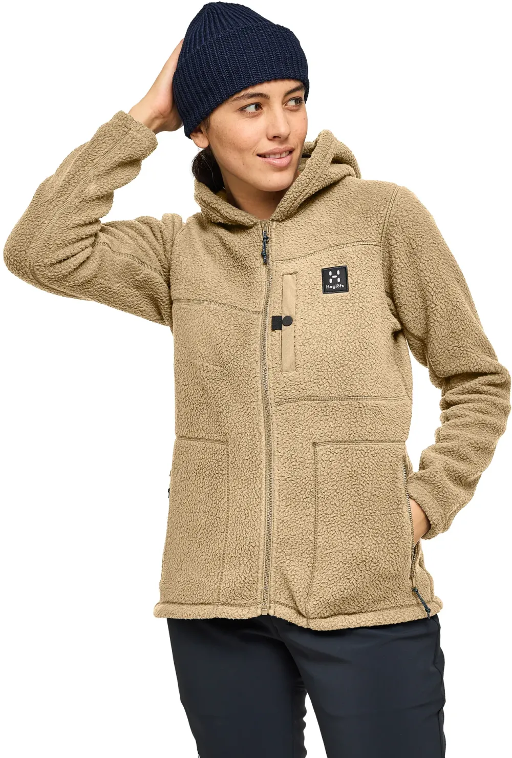 Haglofs - polar cu gluga - MALUNG PILE HOOD W - sand - M