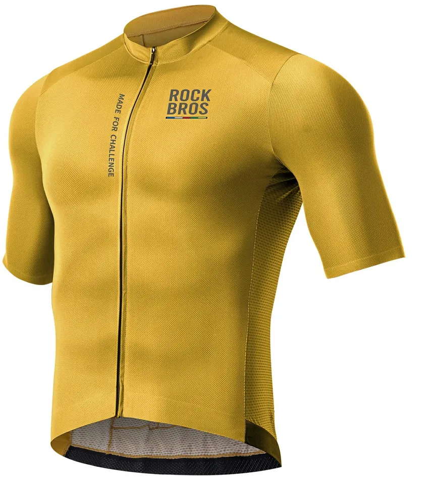 Rockbros 15120014024 ROAD TO SKY men's cycling jersey short sleeve M - yellow
