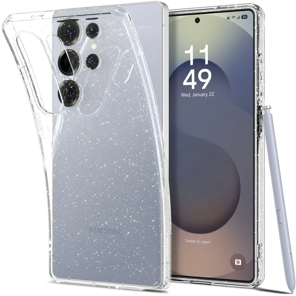 Spigen Liquid Crystal Case for Samsung Galaxy S25 Ultra - Clear and Glitter