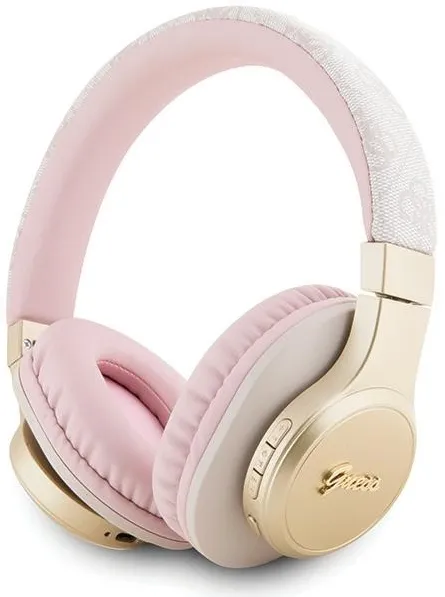 Guess Bluetooth on-ear headphones GUBH604GEMP pink/pink 4G Script