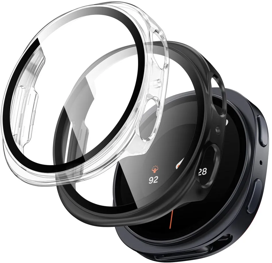 Tech-Protect Defense 2-Pack Case for Samsung Galaxy Watch 40mm - Clear Matte Black