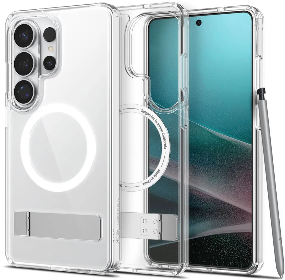 Spigen Ultra Hybrid S Mag MagSafe Case for Samsung Galaxy S26 Ultra - Clear and White