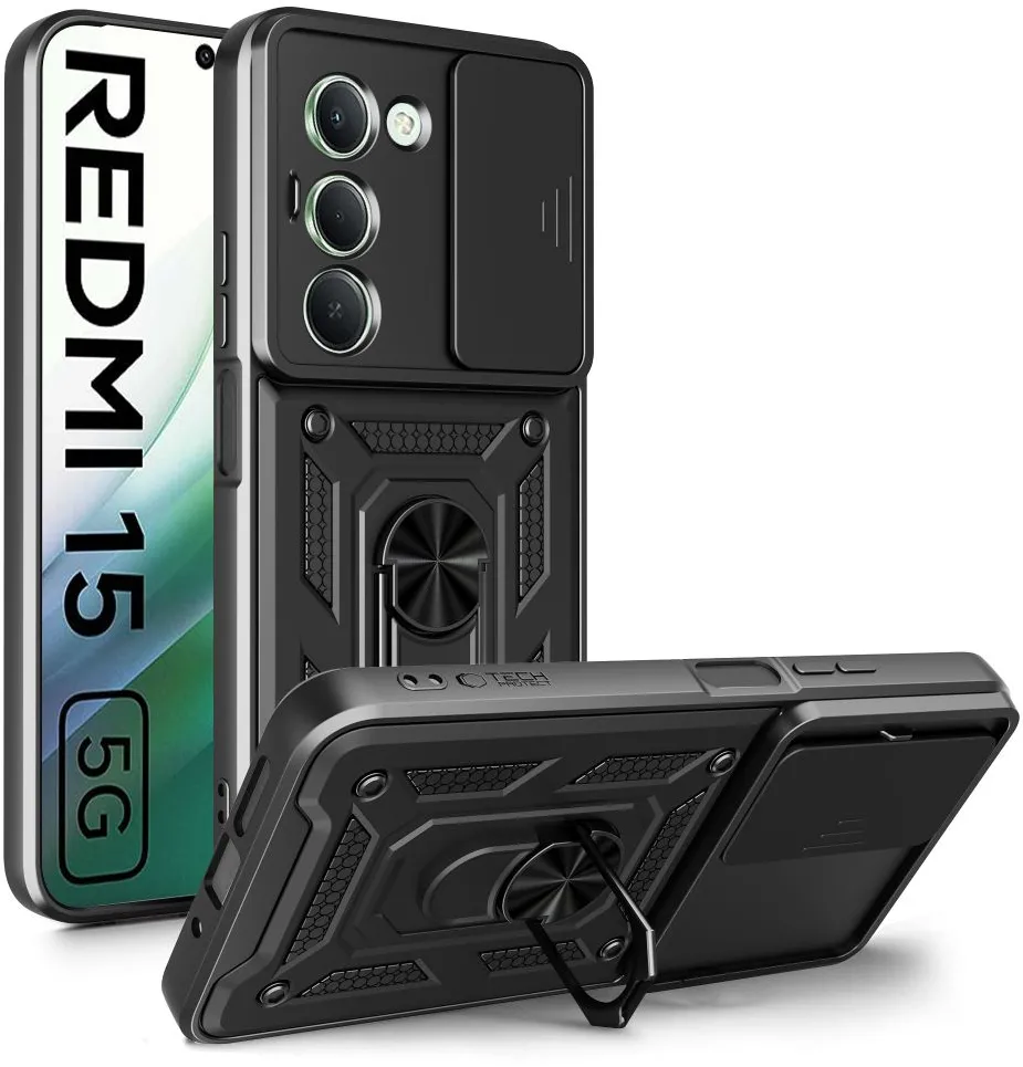 Tech-Protect CamShield Pro Case for Xiaomi Redmi 15 4G / 5G - Black