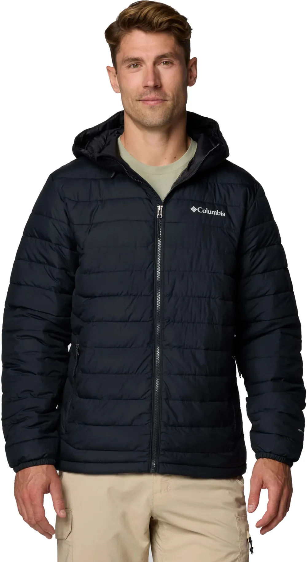Geaca barbati Columbia Powder Lite II Hooded negru XXL