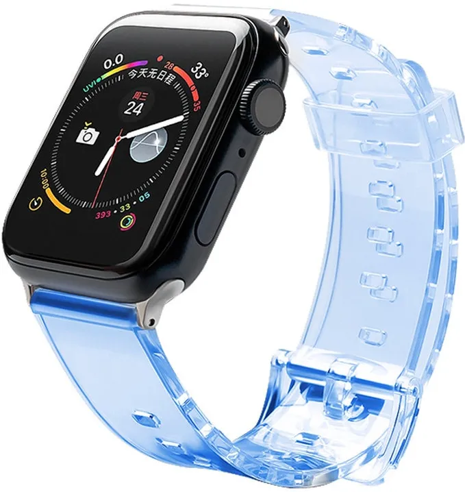 Curea Strap Light pentru Apple Watch 6 / 5 / 4 / 3 / 2 / SE 40 / 38 mm albastru