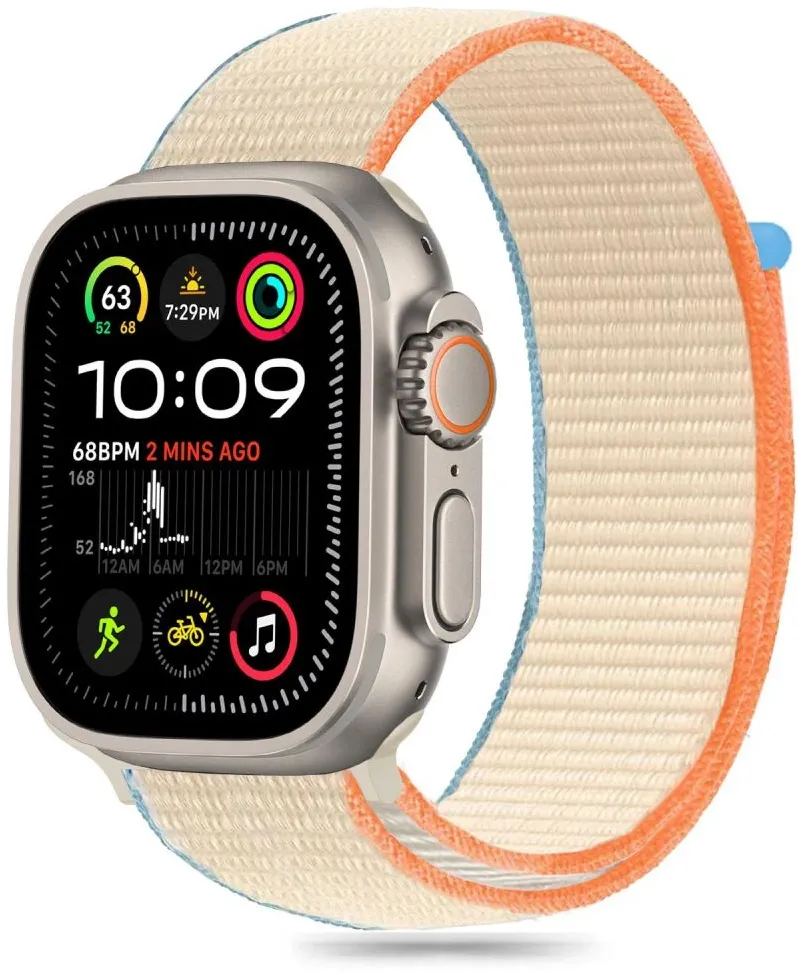 Tech-Protect Nylon Strap for Apple Watch 6 / 7 / 8 / 9 / 10 / SE / Ultra 1 / 2 (44 / 45 / 46 / 49 MM) - Beige