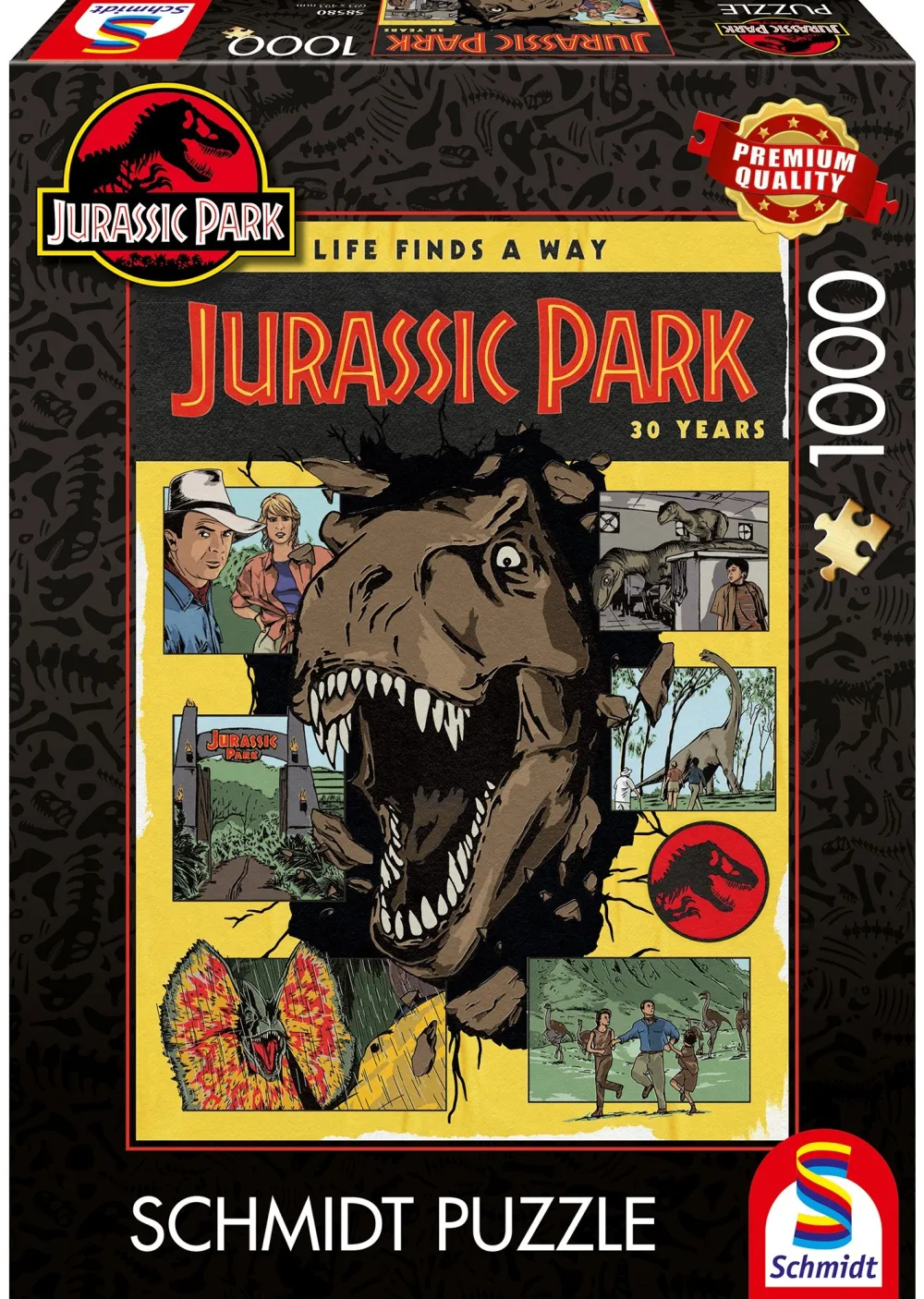 Schmidt Spiele Jurassic Park: 30 Years of Jurassic Park - Life Finds a Way, Puzzle 1000 pieces