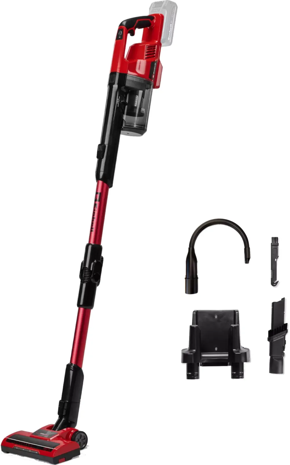 Aspirator vertical fara fir Einhell TE-SV 18 Li-FLX-Solo 18 V rosu/negru fara acumulator si incarcator