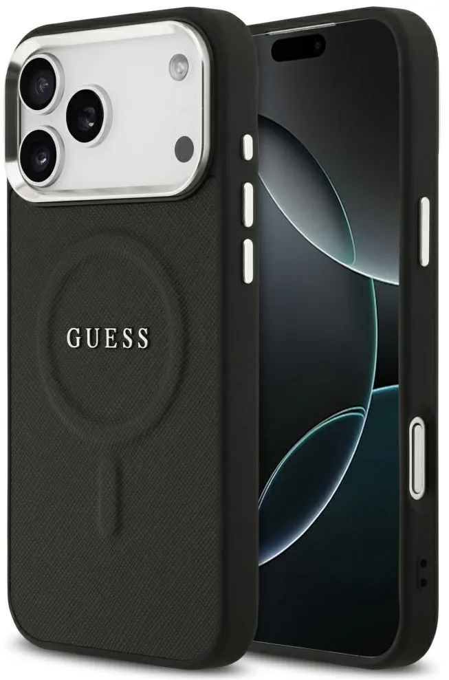Husa protectie Guess Classic Logo MagSafe negru iPhone 17 Pro Max