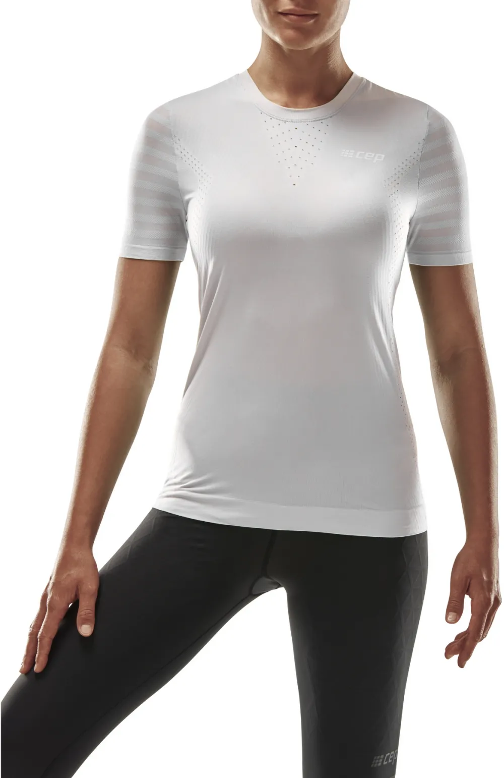 CEP - tricou tehnic - run ultralight shirt short sleeve - white - S