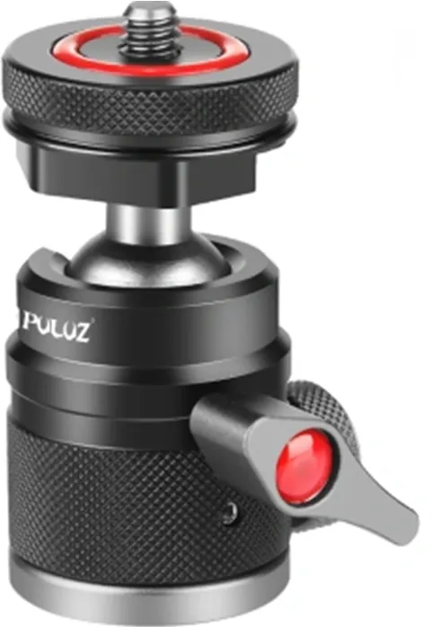 Cap sferic din aliaj de aluminiu Puluz cu prindere pentru patină (negru)